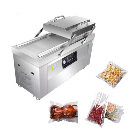 Food Vacuum Sealer Machine - Mesin Vakum Komersial Semi-Otomatis Dua Ruang
