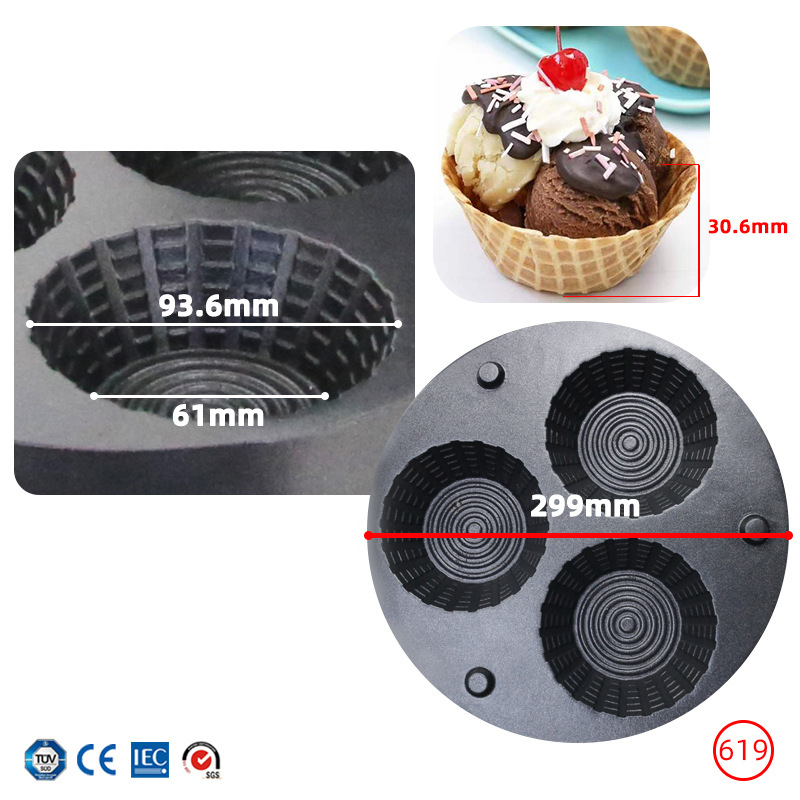 Mesin Pembuat Cone Es Krim Tig - Mini Waffle Maker Machine ulasan dan harga