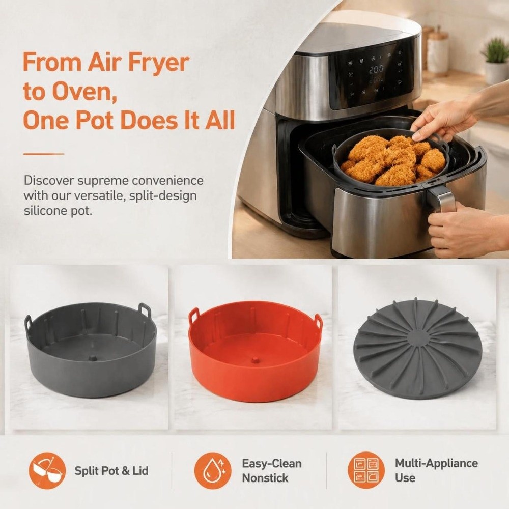 Wadah Silikon untuk Penggoreng - Air Fryer Silicone Pot Liner ulasan dan harga