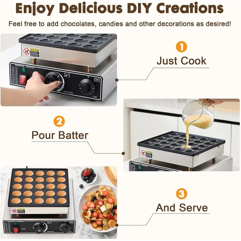 Mesin Pembuat Pancake Mini Kom - Mini Waffle Maker Machine ulasan dan harga