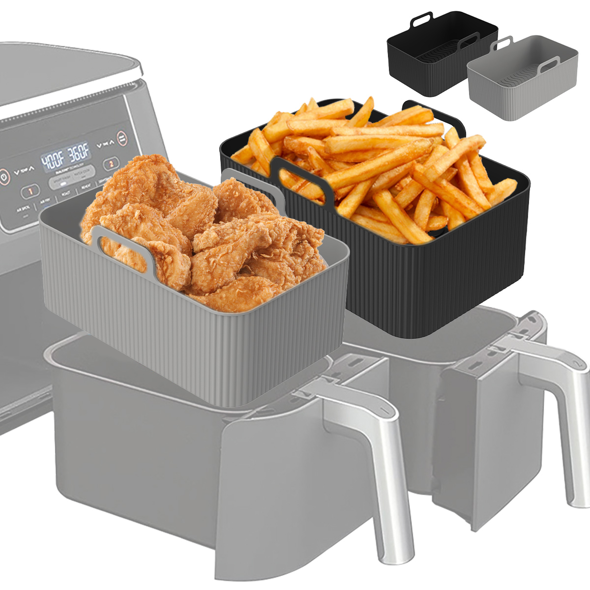 Penggaris penggorengan udara s - Air Fryer Silicone Pot Liner ulasan dan harga