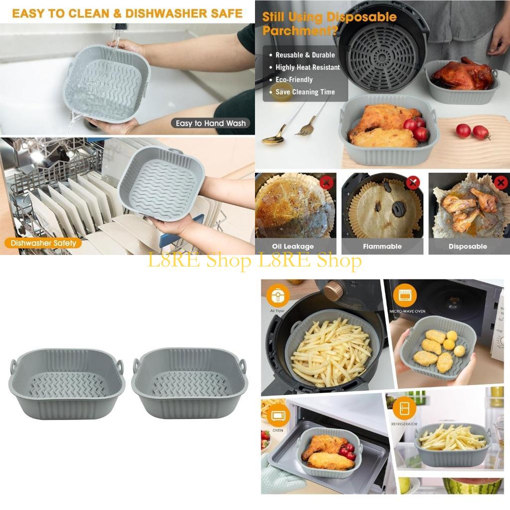 L8RE Paket 2 Silicone Pot Line - Air Fryer Silicone Pot Liner ulasan dan harga