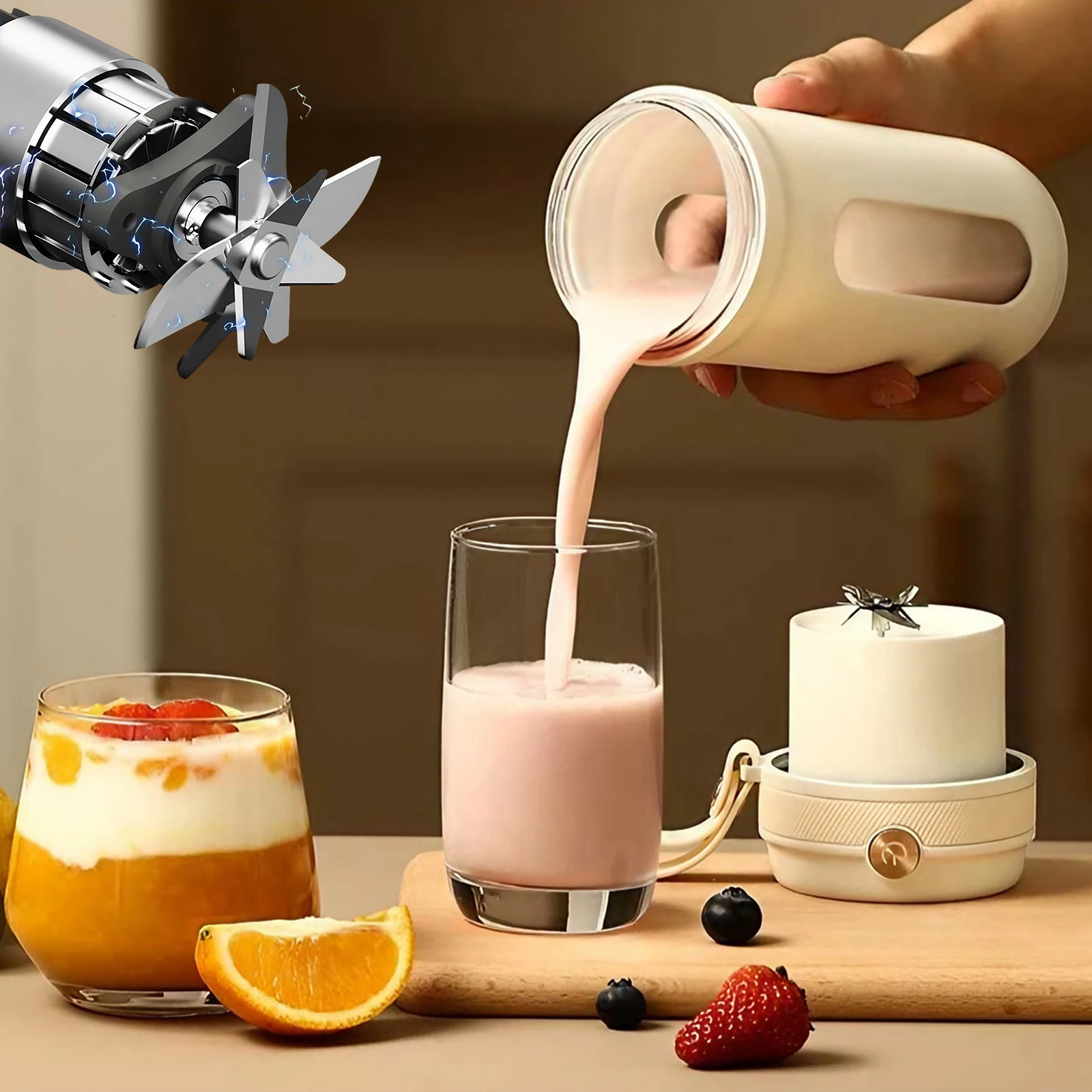 Gelas Pembuat Jus Elektrik Isi - Portable Blender Usb Rechargeable ulasan dan harga