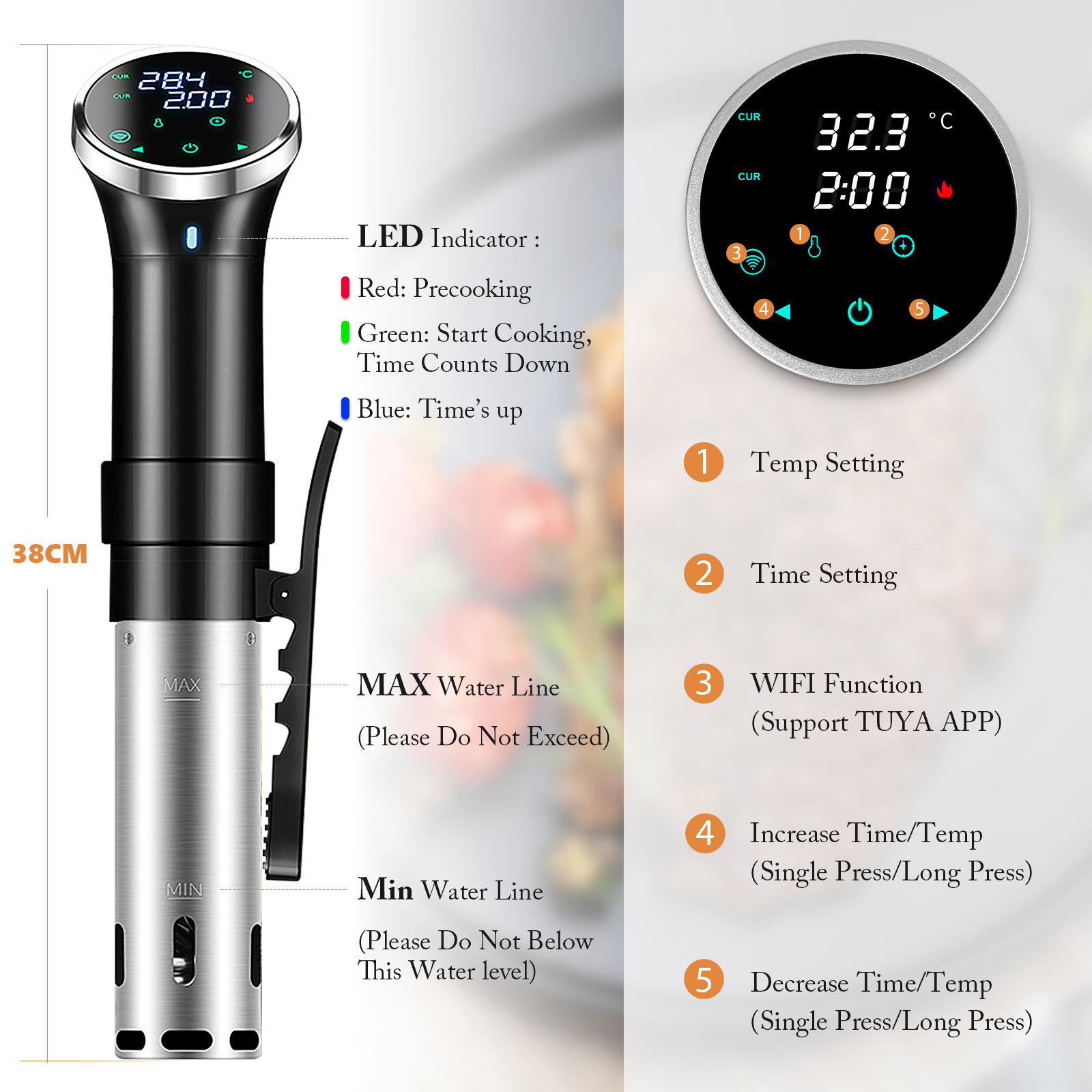 Alat Masak Sous Vide dengan Wi - Digital Sous Vide Precision Cooker ulasan dan harga