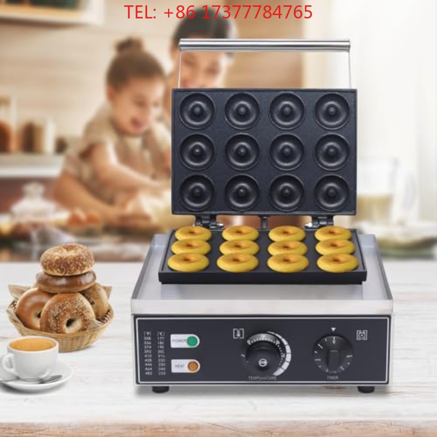 Pembuat Donat Anti Lengket 12p - Mini Waffle Maker Machine ulasan dan harga