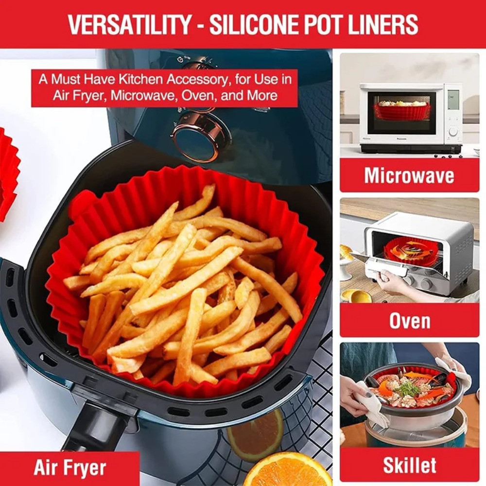 Keranjang Silikon Air Fryer, A - Air Fryer Silicone Pot Liner ulasan dan harga