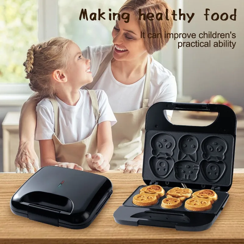 Mesin Biskuit Kartun Rumah Tan - Mini Waffle Maker Machine ulasan dan harga